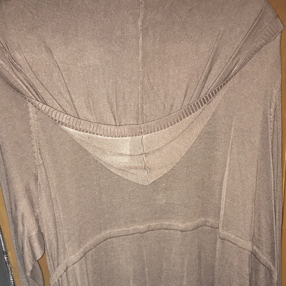 Long hooded cardigan